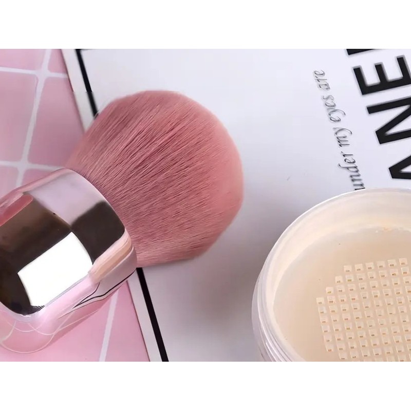 Brochas De Maquillaje Kabuki Para Base Con Esponja Color Negro