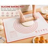 2-Pack Silicone Baking Mat Non-Stick Pastry Dough Rolling Mat with