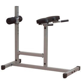 Body-Solid Powerline PCH24X Adjustable Hyper Extension Roman Chair for Ab, Core, and Back Workouts, Grey/Black, 46x25x36