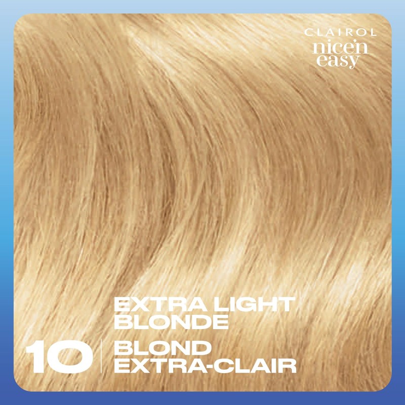 Clairol Nice'n Easy Permanent Hair Dye, 10 Extra Light Blonde