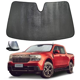 ZOIBV Windshield Sun Shade for Ford Maverick 2022-2025 - 5-Layer Bubble Foldable Front Window Shade Sun Visor Accessories - Blocks Heat & UV Rays​​