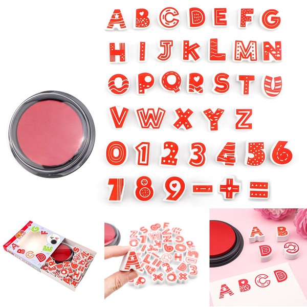 Briartw EVA Stamp Sets with Ink Pad – 39pcs Alphabet