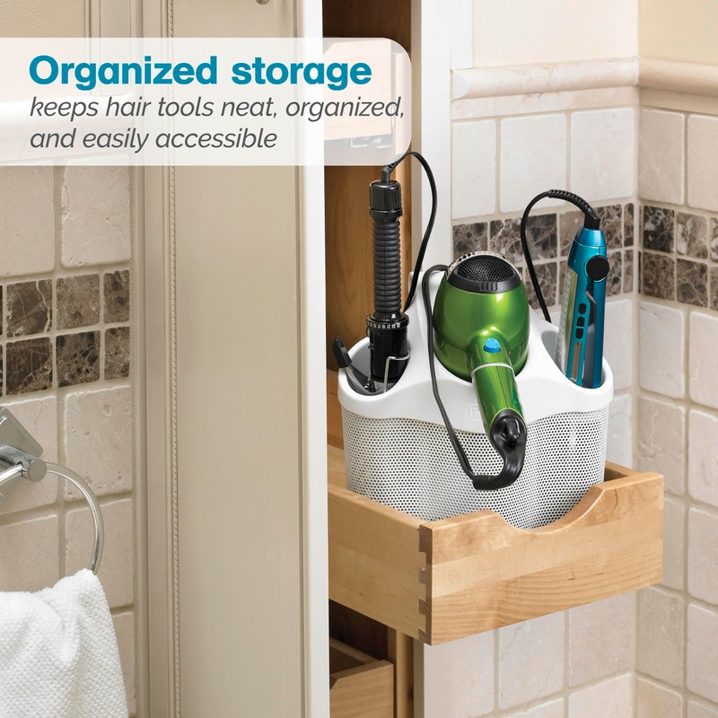 Polder Style Station, Tool Organizer for Hair Dryer, Curling Iron,