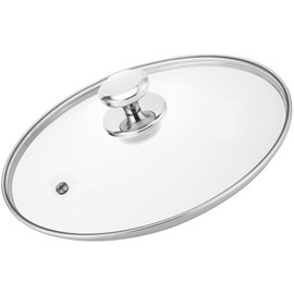 Cylvoorp Glass Lids, Replacement Tempered Clear Glass Lids with Steam Vent，Covers For pots, pans and skillets，Available in Small and Large Lids 8, 9.5, 10.25, 11, 12, and 12.5 Inch