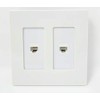 RiteAV - 2 Port Cat6 Ethernet White - Dual Gang