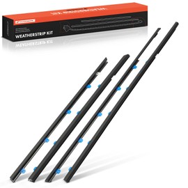 A-Premium [4PCS] Front & Rear Door Window Trim Seal Weather Stripping Moulding Belt Glass Sweep Felt Kit Compatible with Honda Civic 2012-2015, 4-Door Sedan Only, Replaces 72410-TR0-A01, 72450-TR0-A01