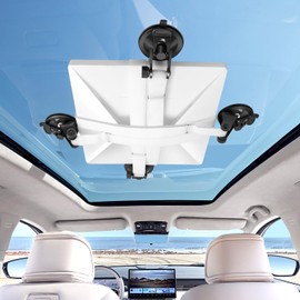 ASDKJL Foldable Starlink Mini Car Mount with Suction Cups，Quick Release Sunroof/Moonroof Mount for Car, RV, Boat, Truck Glass (White)