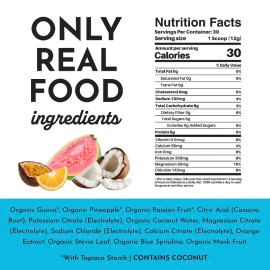 Just Ingredients Blue Hawaiian Electrolytes – Hydration Powder with Essential Minerals & Clean Ingredients | 30 Servings