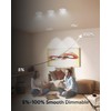 Adetu 4 inch 5CCT Gimbal Led Recessed Lights, 360°+90° Adjustable