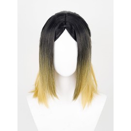 OSIAS Kozume Kenma Wig Black to Gold Ombre Short Synthetic Heat Resistant Hair