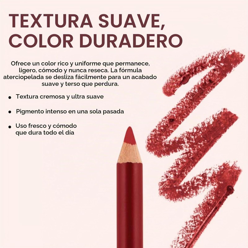 Lápiz delineador de labios Palladio Rose – LL303, 15 tonos