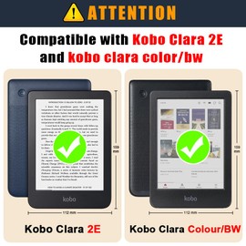 TOPCASE Soft TPU Case Cover for Kobo Clara Colour/Clara BW (2024)/Clara 2E (2022)/Tolino Shine Color/Shine 5 (2024)/Shine 4 (2022), 6 Inch eReader with Sleep/Wake Function, Flower