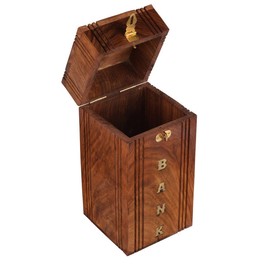 STORE INDYA Handmade Wooden Piggy Bank for Boys Girls and Adults (Design2)