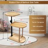 BeGyoku 3 Layer Bathtub Tray Table,Bamboo Swivel Bathtub Side Table