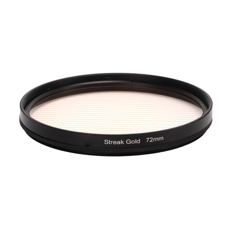 Gold Streak Digital Camera Lens Filter Antiscratch Optical Glass Aluminum