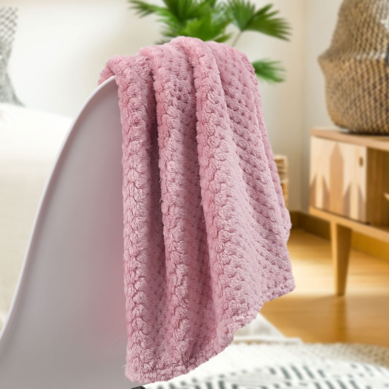 sourcing map Flannel Fleece Bed Blankets, Soft Warm Microfiber Blanket,