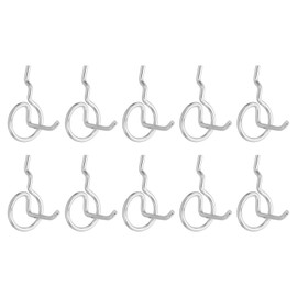 sourcing map 10Pcs Pegboard Hooks, Stainless Steel Peg Board Display Hook Square Box Shape Hanging Organizer Accessories for Garage Office Kitchen Store, Silver