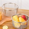 Mesh Steaming Basket Stainless Steel Comfortable Handles Heat Resistant Steaming