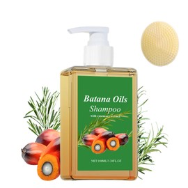 Batana Oil Shampoo, With Shampoo Brush, Hair Growth Shampoos for Denser Fuller Healthier Hairs for Men & Women, Nourishing & Strengthening, Anti-Frizz, 100ML