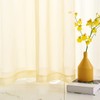TOAVA DECO Light Yellow Sheer Voile Curtains Translucent Solid Color