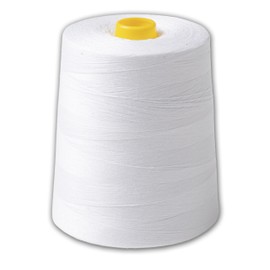 IPEA Filo da Cucito Bianco Professionale - GRANDE BOBINA da ben 9000 Metri (10000 yard) - Filo per Macchina da Cucire, Tagliacuci, Cucito a Mano – Filato Resistente e Antinodo per Sartoria e Cuciture
