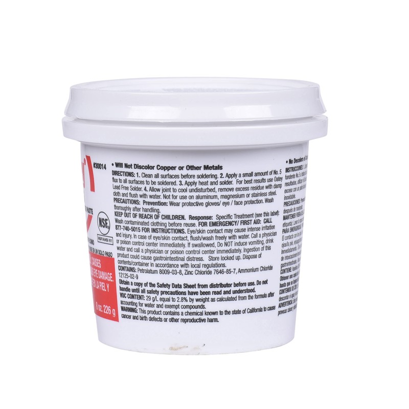 Oatey 30014 Paste Flux, Paste, Petroleum, 8 oz.