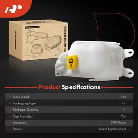 A-Premium Engine Coolant Overflow Recovery Reservoir Tank with Cap Compatible with Jeep ZJ Series Grand Cherokee 1995 1996