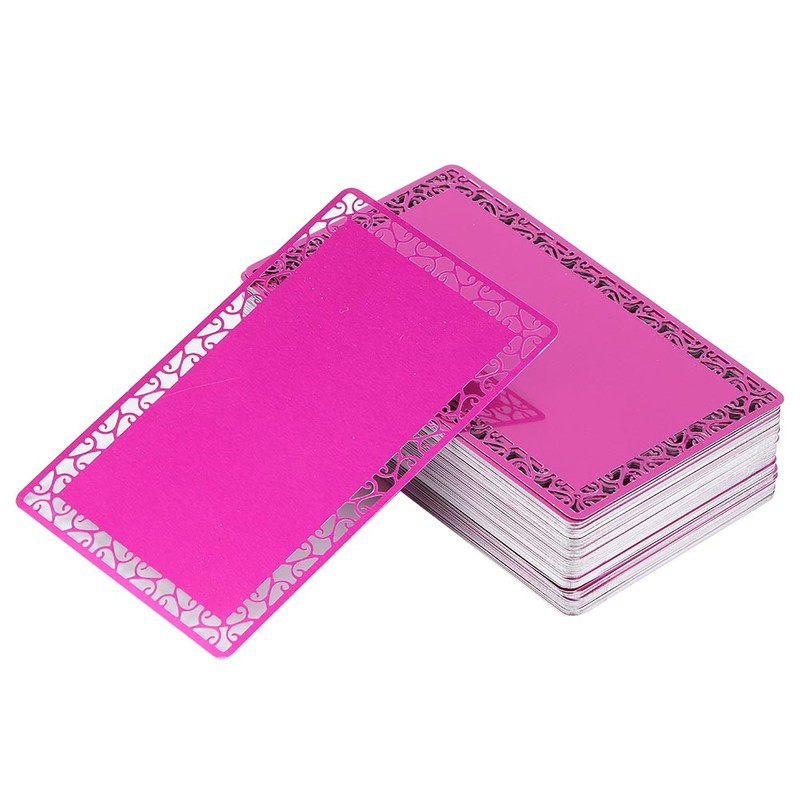 100Pcs Portable Aluminum Plate Metal Laser Engraving Blank Business Card