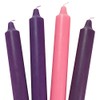 Will & Baumer Candle-Advent Set 1-1/2 X 12-3 Purple/1 Pink