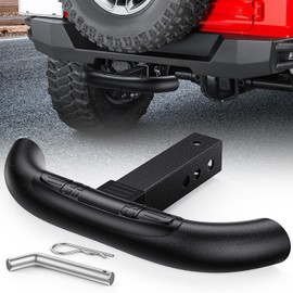 Nilight Tow Hitch Step for 2 Inch Receiver Heavy Duty Steel Universal Rear Bumper Guard 350lbs Capacity Wide Non Slip Trailer Hitch Step Bar with 5/8 inch Pin Clip Fits Pickup Truck SUV Van