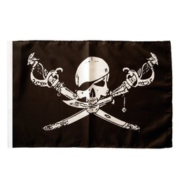 Flaggenfritze® Pirate Flag with Sabre 30 x 45 cm