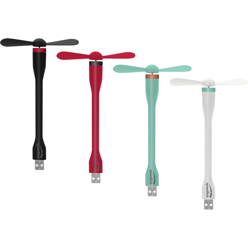 Aero Mini USB Fan, White-Turquoise