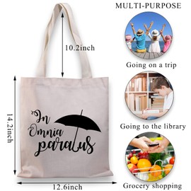 PLITI Mother Daughter Tote Bag in Omnia Paratus Travel Bag for Family BFF Sister Birthday Gift, Omnia Paratus Tgu, Medium, Omnia Paratus Tgu, M