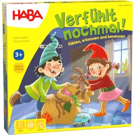 HABA 304508 Feeling Game For Children Aged 3 and Up, Learning Game with Wooden Parts, Teaches Fine Motor Skills, New Edition of the Classic Learning Game