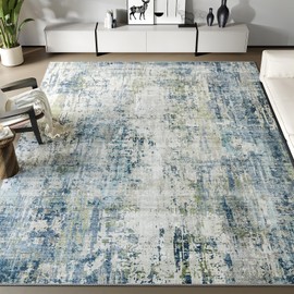5x7 Rugs for Living Room Area Rug Carpet-Rugs for Bedroom Machine Washable Area Rugs Living Room Rug Non Slip Carpet for Dining Room Modern Abstract No Pile Durable Rug