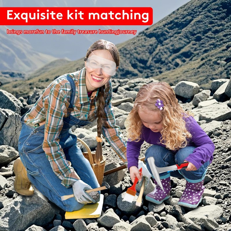 12 PCS Geology Rock Hammer Kit, 24oz Rock Pick Hammer,