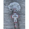 Nazareth Store Red Crystals Pectoral Cross Jesus Christ Priest Bishop