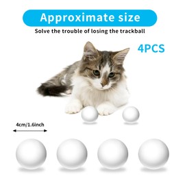 LYCTDD Cat Ball Toy Cat Track Balls Replacement Track Balls for Turbo Round Scratcher Toy (4 pcs), White