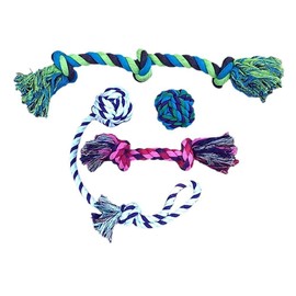 CHEW-STOP-DENTAL Puppy Dog Pet Rope Toys Stops Small Dogs and Teething Puppies from Destroying Your Stuff (Set of 4)