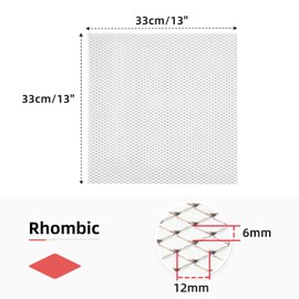 AggAuto 3 x 33 cm Silver Racing Grille, 6 x 12 mm Diamond Racing Grille, Aluminium Alloy Expanded Grille, Universal Fit Automotive Radiator Grille