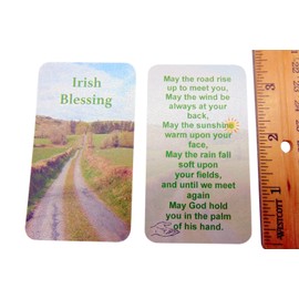 Westmon Works Irish Blessing Holy Card Bulk Pack May The Road Rise Ireland Prayer Made in the USA, Set of 10