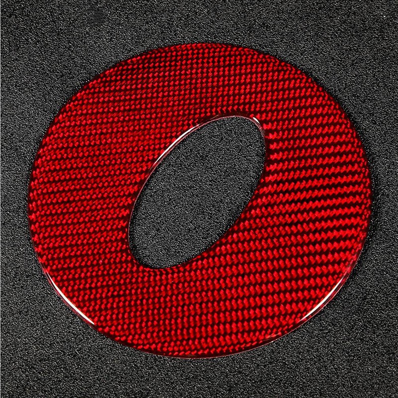 Left Hand Drive Carbon Fiber Interior Steering Wheel Sticker Trim