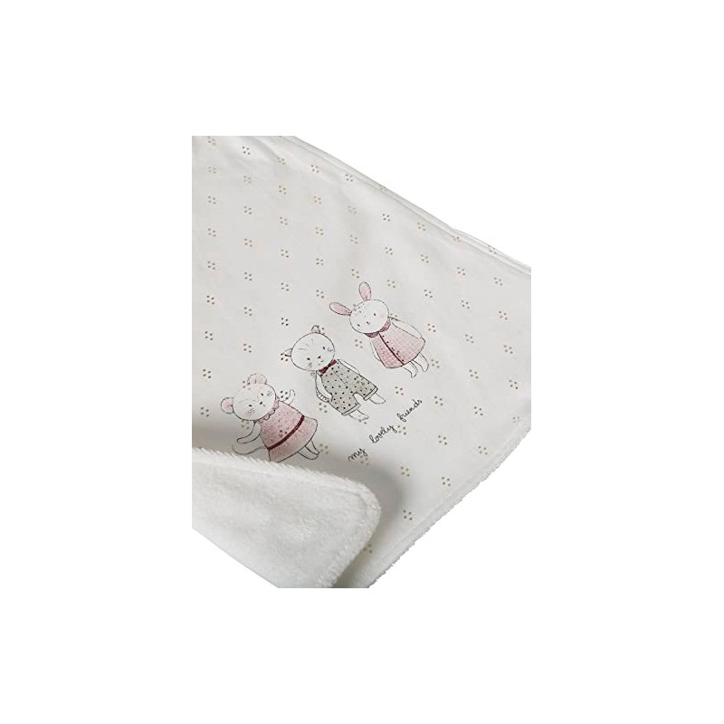 VERTBAUDET Toddler Bib Wool White Mice