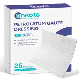 Conkote Petrolatum Non Adhering Gauze Dressing for Wounds, 4" x 4", Box of 25