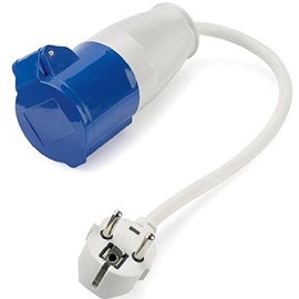 European 16A Mains Hook Up Adaptor Lead Plug Coupler Caravan Camping Site
