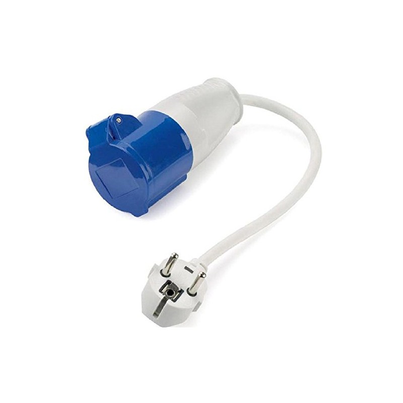 European 16A Mains Hook Up Adaptor Lead Plug Coupler Caravan