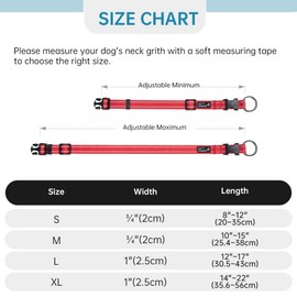 EXCELLENT ELITE SPANKER Reflective Dog Collar Classic Breathable Nylon Adjustable Pet Collar with Quick Release Buckle for Boy Girl Male Female Puppies Small Medium Large Dogs Training(BLK-XL)