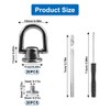 Pack of 20 D Ring Stud Screw Head with Screw,