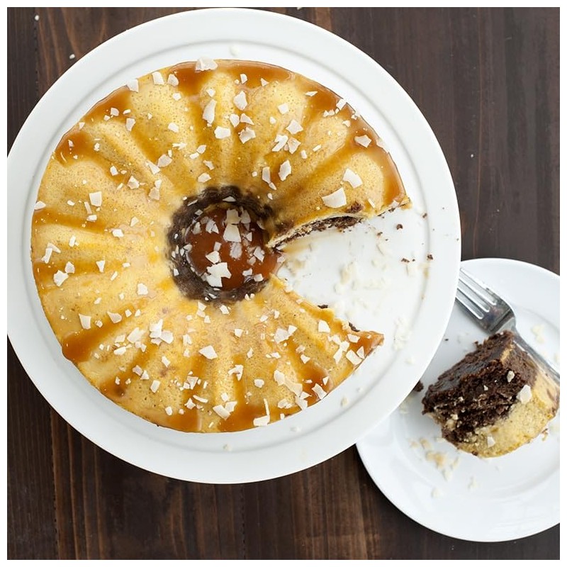 Nordic Ware 50442 Bundt Fancy Springform Pan with 2 Bottoms,