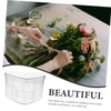 TOPPERFUN Clear Acrylic Heart-Shaped Flower Box for Floral Arrangements Small
